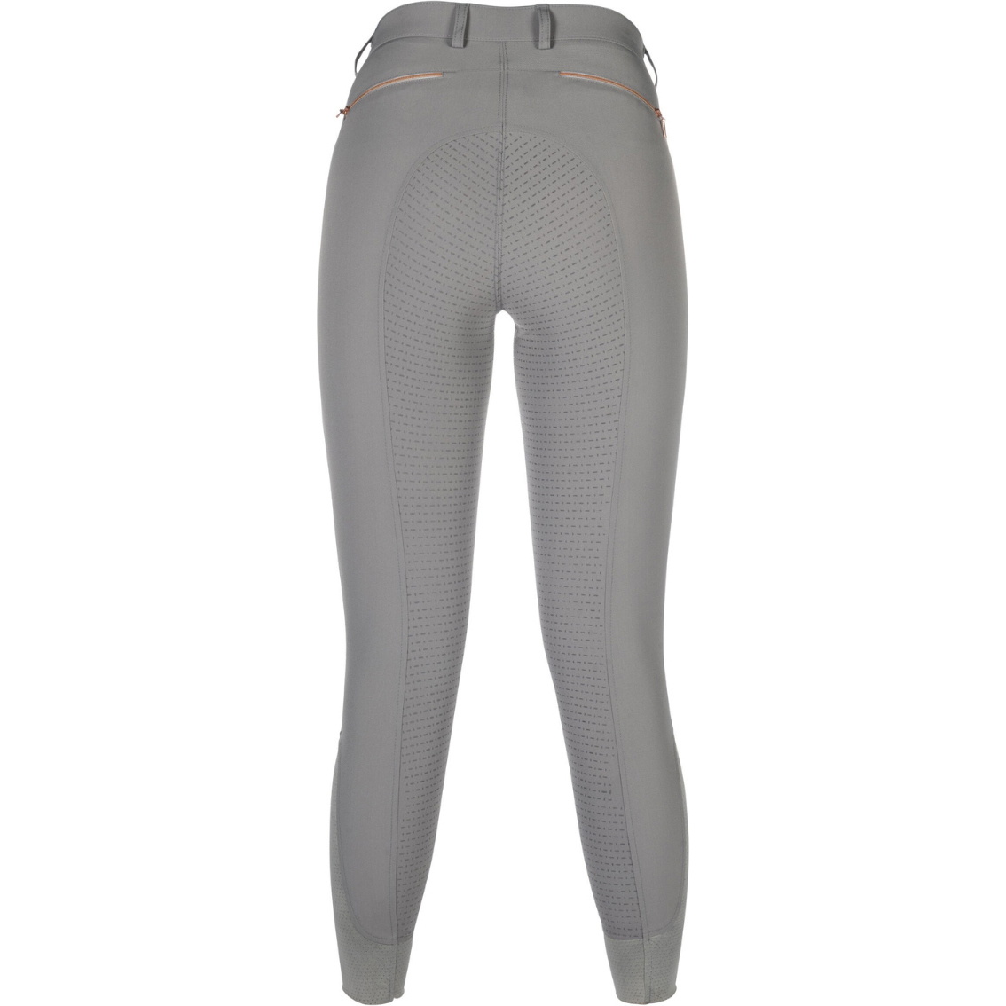2026 HKM Dames Rijbroek Rosegold Sparkle Full Seat - Grey / Rose Gold